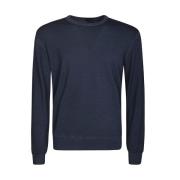 Drumohr Blå Denim Sweatshirt Noos Blue, Herr