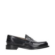 Mille885 Svart Läderloafer med Applikationer Black, Dam