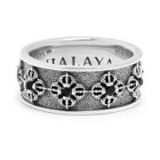 Nialaya Sterling Silver Dorje Ring Gray, Herr