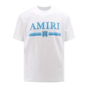 Amiri Kontrasterande Logotyptryck Bomull T-Shirt White, Herr