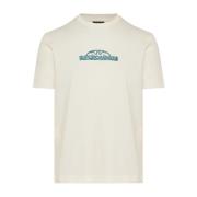 Emporio Armani Bomull T-shirt med 3D Design White, Herr