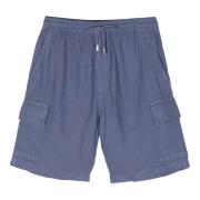 Vilebrequin Linne Cargo Shorts med Fickor Blue, Herr