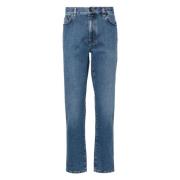 Ermenegildo Zegna Slim Fit Bomull Elastan Jeans Blue, Herr