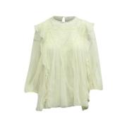 Chloé Pre-owned Pre-owned Silke toppar White, Dam