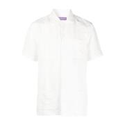 Ralph Lauren Vit Casual Kortärmad Skjorta White, Herr