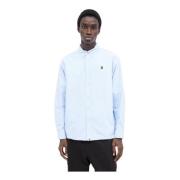 A Bathing APE Klassisk Oxford Skjorta med Logopatch Blue, Herr