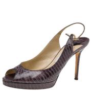 Jimmy Choo Pre-owned Pre-owned Laeder sandaler Brown, Dam