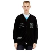 A Bathing APE Grafisk Patch Stickad Kofta Black, Herr