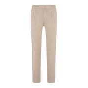 Kiton Beige Bomull Jogger-Stil Byxor Beige, Herr