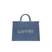 Lanvin Svart Sequin Toteväska Blue, Dam