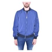 Woolrich Crinkle Bomber Jacka Blue, Herr