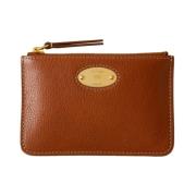 Mulberry Modern Myntpung med Plaque Detaljer Brown, Dam