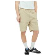 Adidas Originals Canvas Cargo Shorts med Logo Patch Beige, Herr