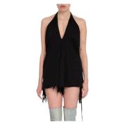 Rick Owens Stilren Halter Jersey Top Black, Dam