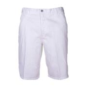 Dondup Herr Bermuda Shorts, Regular Fit, Låg Midja White, Herr