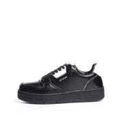 Guess Svarta PU Läder Sneakers - Sneakers Black, Herr