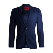 Hugo Boss Slim Fit Ullmix Blazer Blue, Herr