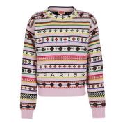 Kenzo Blommig Jacquard Sweaters Multicolor, Dam