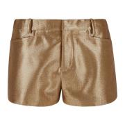 Tom Ford Gyllene Lurex Ull Shorts Yellow, Dam