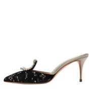 Manolo Blahnik Pre-owned Pre-owned Mesh sandaler Black, Dam