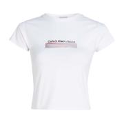 Calvin Klein Jeans Casual Box Tee White, Dam