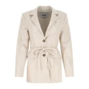 Msgm Kvinnors Vest Blazer Beige, Dam