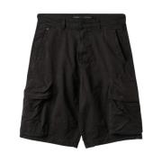 Gabba Svarta Cargo Shorts med Lågt Gren Black, Herr