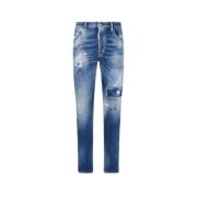 Dsquared2 Skater Jeans med Patches Blue, Herr