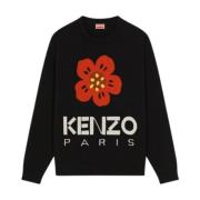 Kenzo Svart Boke Flower Ulltröja Black, Herr