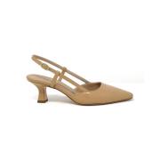 Frau Kräm Slingback Skor Beige, Dam