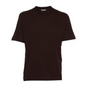 Auralee Mjuk Ull Jersey Tee Brown, Herr