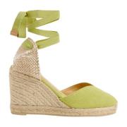 Castañer Kil Espadriller med V-Cut Detalj Green, Dam