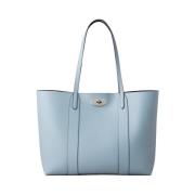 Mulberry Blå Poplin Toteväska med Avtagbar Innerficka Blue, Dam