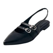 Alohas Wren Läder Ballet Flats Black, Dam