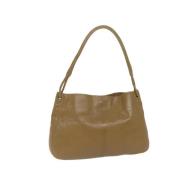 Bottega Veneta Vintage Pre-owned Laeder axelremsvskor Beige, Dam