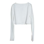 Ahlvar Gallery Lola cropped linneblus optisk vit White, Dam