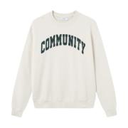 Les Deux Klassisk College Sweatshirt Beige, Herr