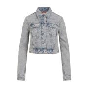 Acne Studios Blå Denimjacka Dammode Blue, Dam