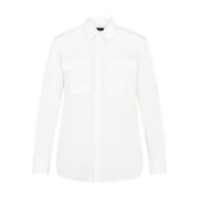 Nili Lotan Silke Vit Skjorta Aw23 White, Dam