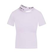 Y/Project Lila Bomull T-shirt Topp Rosa Lila White, Dam