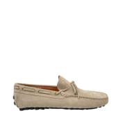 Doucal's Beige Mocka Loafer med Gommino Sula Beige, Herr