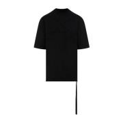 Rick Owens Svart Bomull T-shirt Jumbo SS Black, Herr