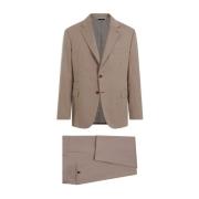 Brioni Beige Bomullsdräkt Beige, Herr