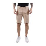 Jeckerson Snygga Bermuda Shorts för Män Beige, Herr