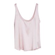 Ahlvar Gallery Shiro satin silke tank ljusrosa Pink, Dam