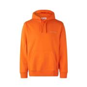 Samsøe Samsøe Casual Hoodie Sweatshirt Orange, Herr