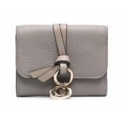 Chloé Gyllene Initial Liten Tri Fold Plånbok Gray, Dam