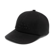 Isabel Marant Svart Bomull Logo Baseball Keps Black, Dam