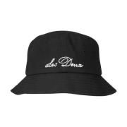 Les Deux Seersucker Bucket Hat Black, Unisex