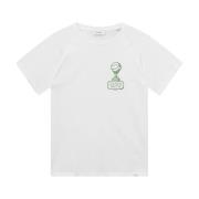 Les Deux Raglanärm Bomull T-shirt White, Herr